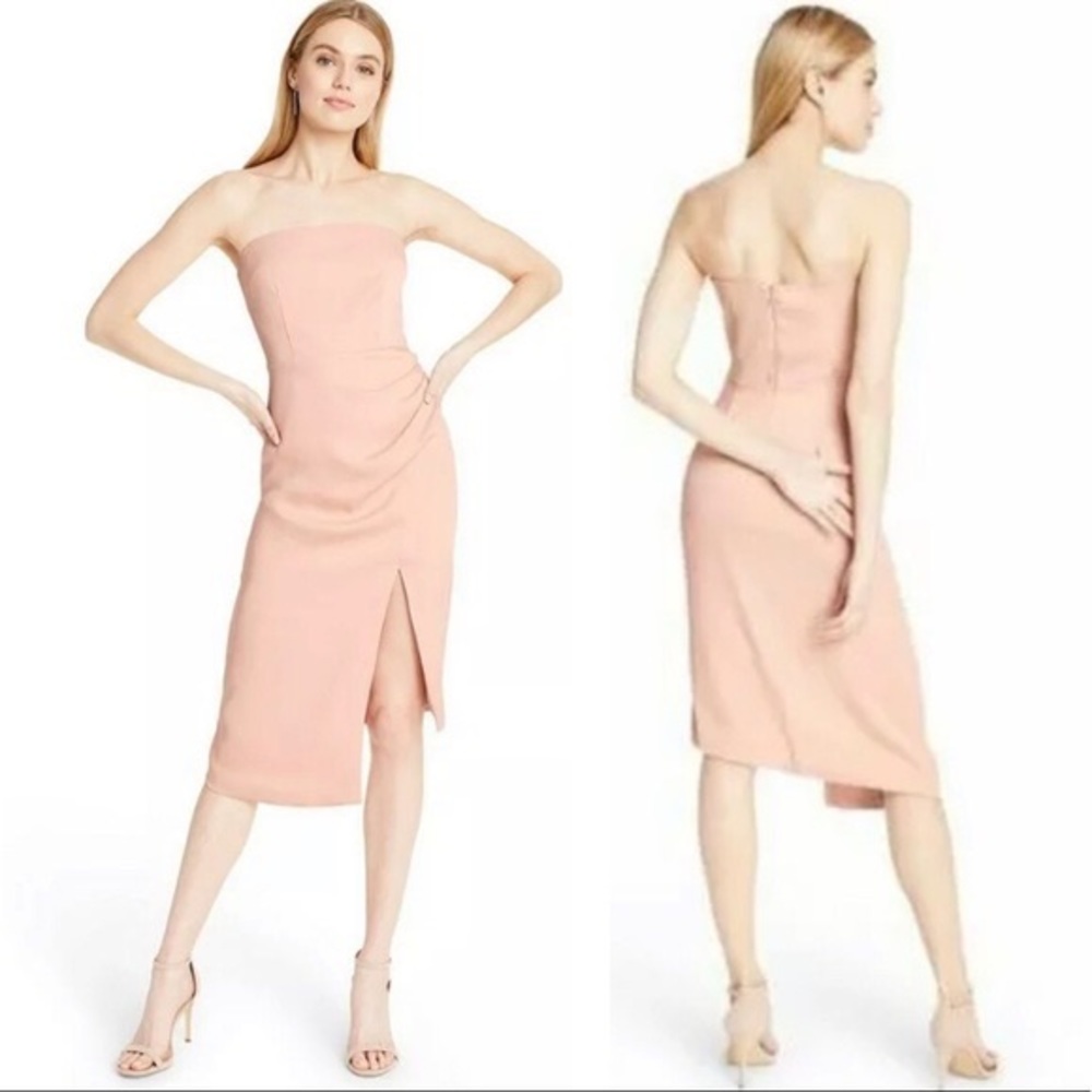 NWT Cushnie x Target Pink Strapless Side-Slit Dress